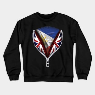 Filipino Flag  Philippines Flag zipped British Flag - Gift for Filipino From Philippines Crewneck Sweatshirt